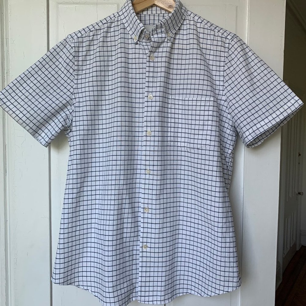 Steven Alan Oxford Short Sleeve Stripe Button Down